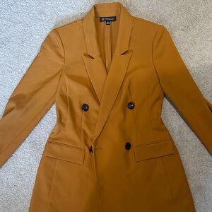 INC International Concepts Yellow Double-Breasted Blazer
